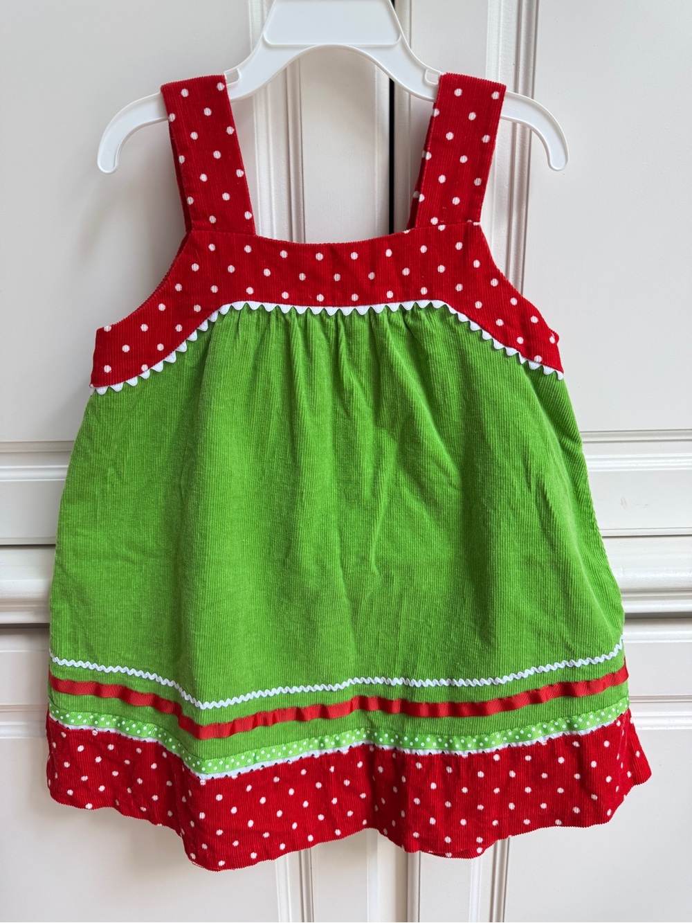 Rare Editions Christmas Corduroy Jumper Dress 4T